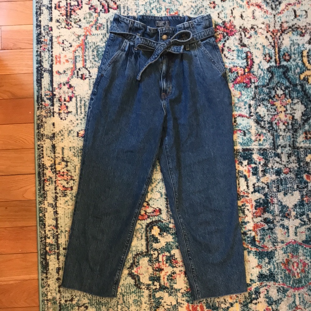 Abercrombie Mom Jeans with Belt
